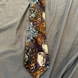 Vintage 1980's Lord & Taylor Metropolitan Men's 100% Silk Tie Abstract Painterly